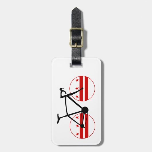 Washington D.C. Flag Cycling Bagagelabel (Voorkant verticaal)