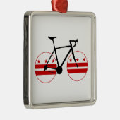 Washington D.C. Flag Cycling Metalen Ornament (Rechts)