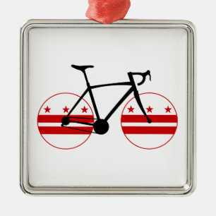 Washington D.C. Flag Cycling Metalen Ornament