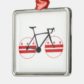 Washington D.C. Flag Cycling Metalen Ornament (Links)