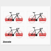 Washington D.C. Flag Cycling Rechthoekige Sticker (Vel)