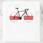 Washington D.C. Flag Cycling Rechthoekige Sticker (Tas)