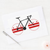 Washington D.C. Flag Cycling Rechthoekige Sticker (Envelop)