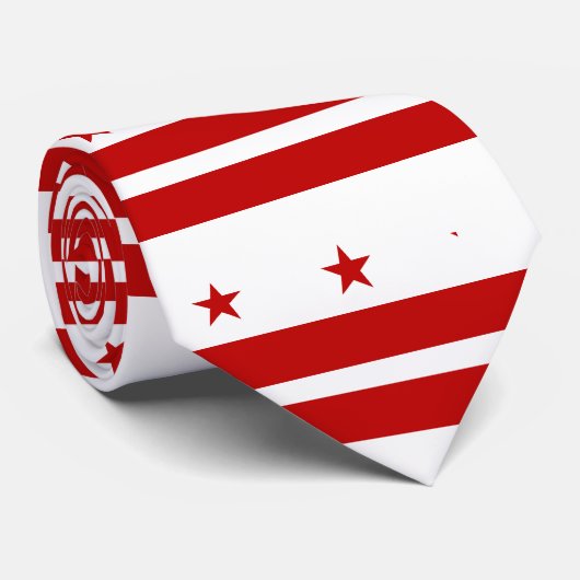 Washington D.C. Flag Stropdas (Opgerold)