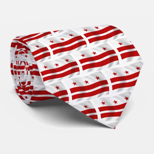 Washington D.C. Flag Stropdas (Opgerold)