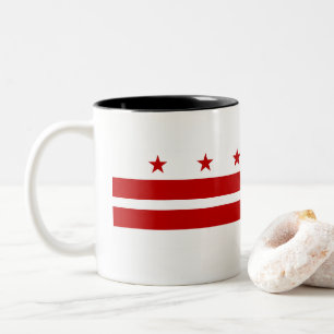 Washington D.C. Flag Tweekleurige Koffiemok
