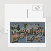 Washington D.C. - Grote lettertjes Briefkaart (Voorkant / Achterkant)