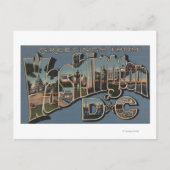 Washington D.C. - Grote lettertjes Briefkaart (Voorkant)