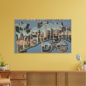 Washington D.C. - Grote lettertjes Canvas Afdruk (Insitu (Woonkamer))