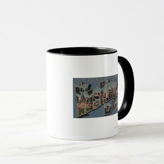 Washington D.C. - Grote lettertjes Mok (Voorkant rechts)