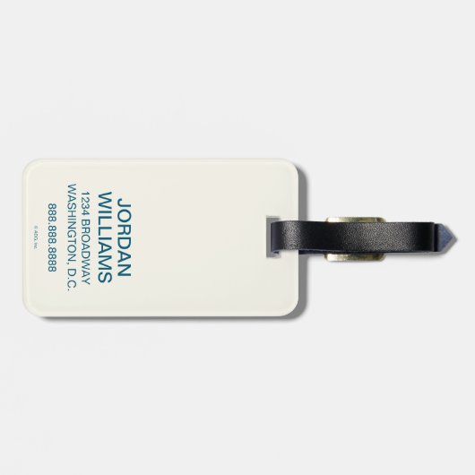 Washington D.C. - Hoofdstad van onze natie Bagagelabel (Achterkant horizontaal)