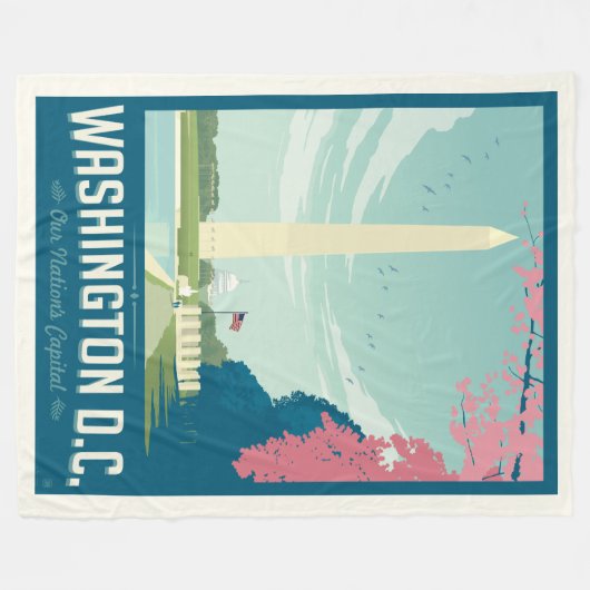 Washington D.C. - Hoofdstad van onze natie Fleece Deken (Voorkant (Horizontaal))
