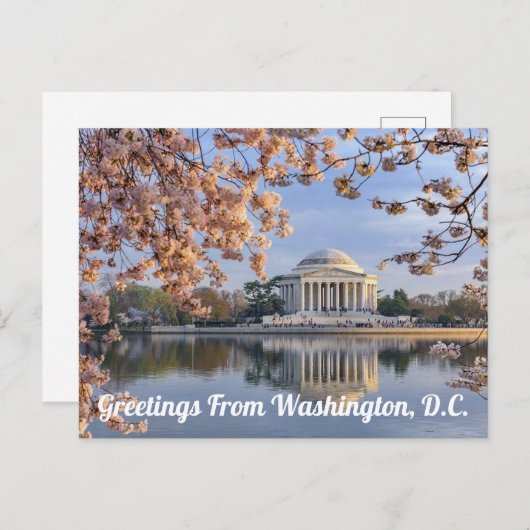 Washington D.C. Jefferson Memorial Briefkaart (Voorkant / Achterkant)