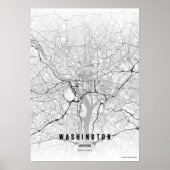 Washington D.C. Kaart Print Hoofdstad Poster (Voorkant)