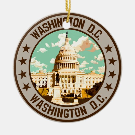 Washington D.C. Keramisch Ornament (Voorkant)