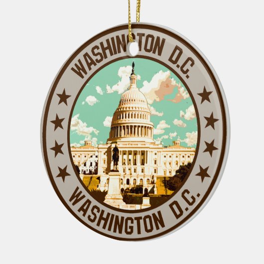 Washington D.C. Keramisch Ornament (Links)