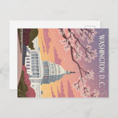 Washington D.C.: Kersenbloesems in het Capitool Briefkaart (Voorkant / Achterkant)