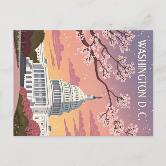 Washington D.C.: Kersenbloesems in het Capitool Briefkaart (Voorkant)