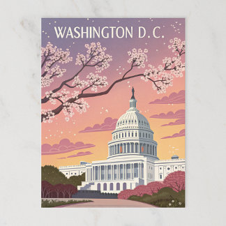 Washington D.C.: Kersenbloesems in het Capitool Briefkaart
