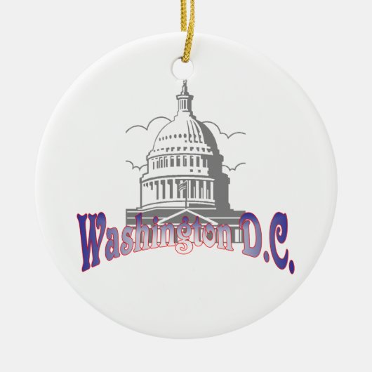 Washington D.C. kerstboomversiering Keramisch Ornament (Voorkant)