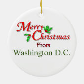 Washington D.C. kerstboomversiering Keramisch Ornament (Achterkant)