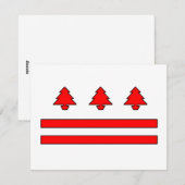 Washington D.C. Kerstmis Feestdagenkaart (Voorkant / Achterkant)