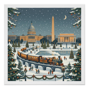 Washington, D.C. Kerstmis Perfect Poster