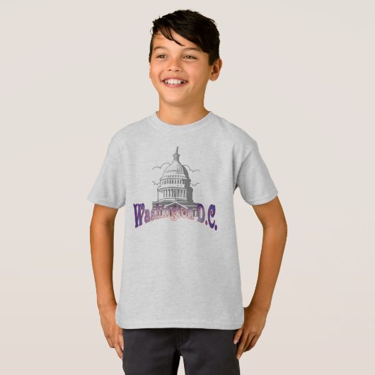 Washington D.C. Kinder T-Shirt (Voorkant volledig)