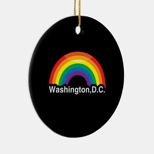 WASHINGTON D.C. LGBT PRIDE RAINBOW KERAMISCH ORNAMENT (Rechts)