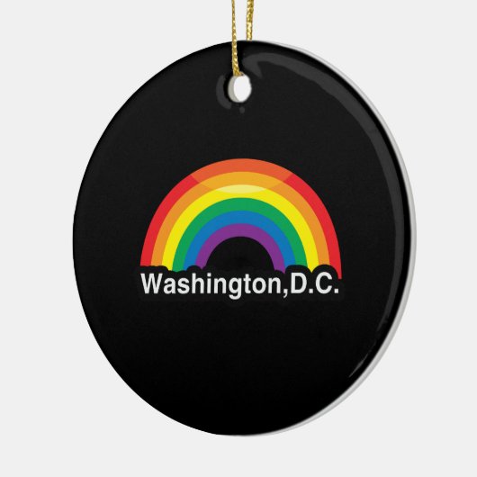 WASHINGTON D.C. LGBT PRIDE RAINBOW KERAMISCH ORNAMENT (Links)