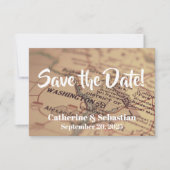Washington D.C. Map Save The Date (Voorkant)