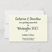 Washington D.C. Map Save The Date (Achterkant)