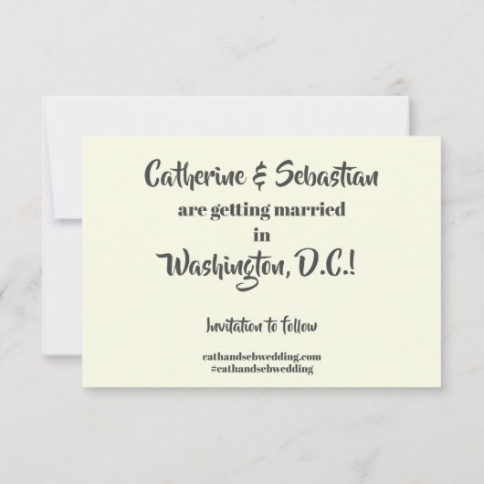 Washington D.C. Map Save The Date (Achterkant)