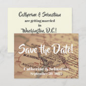 Washington D.C. Map Save The Date (Voorkant / Achterkant)