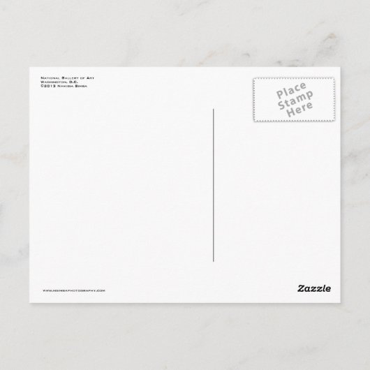 Washington D.C. National Gallery of Art Briefkaart (Achterkant)