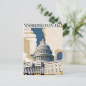 Washington D.C. Oude Reisposter Briefkaart (Staand voorkant)