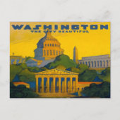 washington D.C. Pennsylvania Railroad retro Briefkaart (Voorkant)