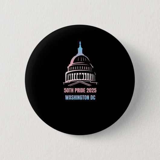 Washington D.C. Pride 2025 Ronde Button 5,7 Cm (Voorkant)