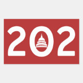 Washington D.C. Pride Rechthoekige Sticker (Voorkant)