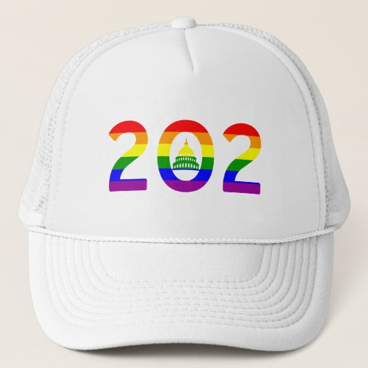 Washington D.C. Rainbow Pride Trucker Pet (Voorkant)