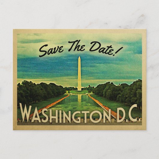 Washington D.C. Save the Date DC Briefkaarten (Voorkant)