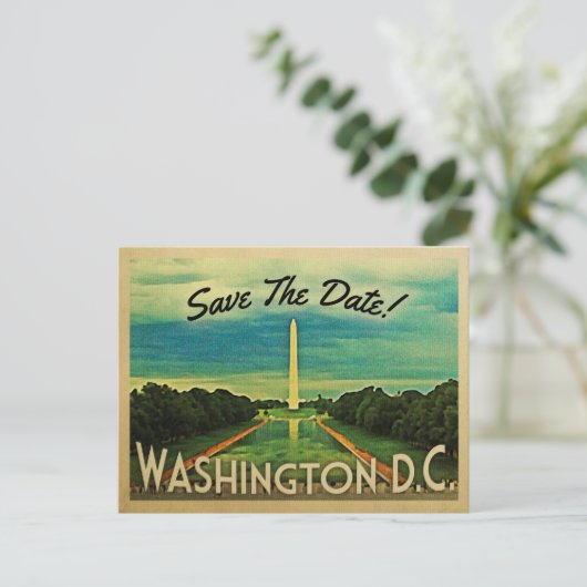 Washington D.C. Save the Date DC Briefkaarten (Staand voorkant)