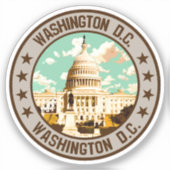 Washington D.C. Sticker (Voorkant)