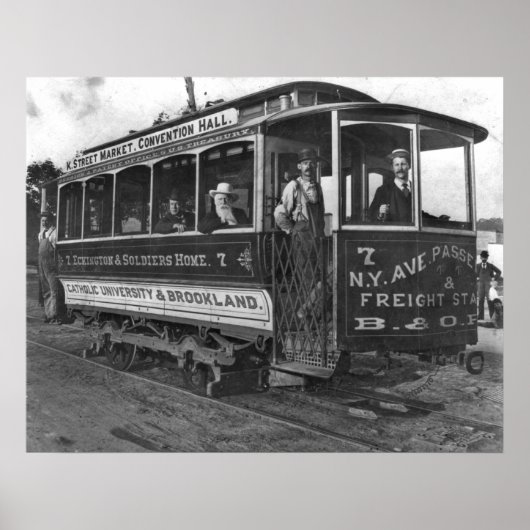 Washington D.C. Street Car 1890 Poster (Voorkant)