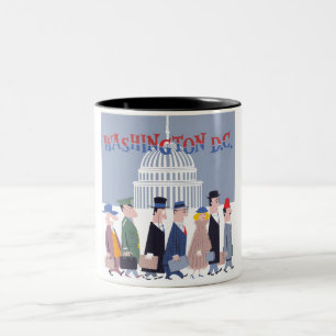 Washington D.C. Tweekleurige Koffiemok