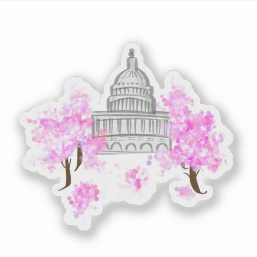 Washington, D.C./U.S. Capitol Sticker (Voorkant)