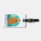 Washington D.C. United States Vintage Travel Bagagelabel (Voorkant horizontaal)