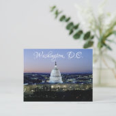 Washington D.C. US Capitool Reizen Briefkaart (Staand voorkant)