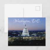 Washington D.C. US Capitool Reizen Briefkaart (Voorkant / Achterkant)