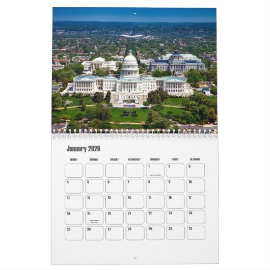 Washington, D.C.-USA Calendar Kalender (Jan 2026)